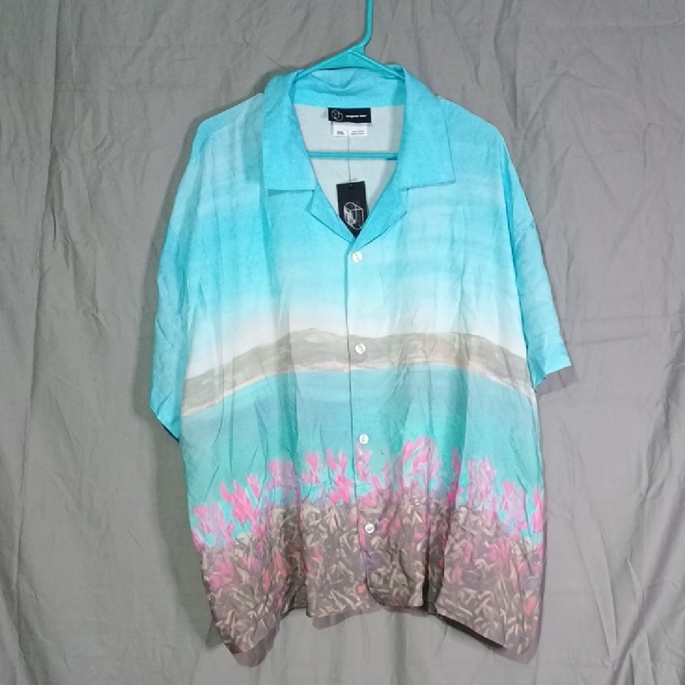 Original Use Aqua Button-Up Shirt